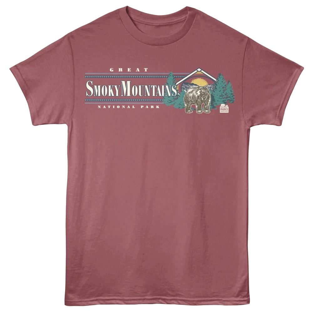 National Park Great Smoky Mountains Vintage Men T Shirt L