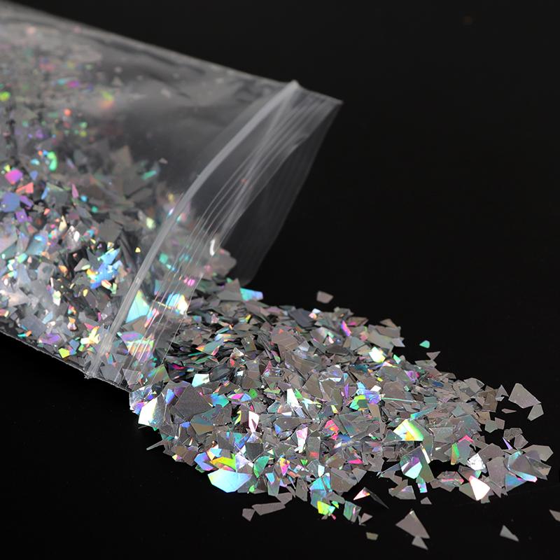 10 g holografických nepravidelných třpytek na nehty DIY gel Polish manikúra zdobení nehtů příslušenství
