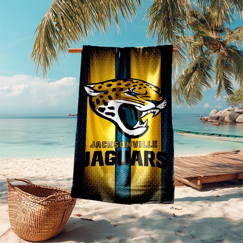 Proof Beach Towel with Jacksonville Jaguars Logo Pattern - Soft,absorbent,quick-drying,machine Washable - Perfect for Swimming,camping,bathing
