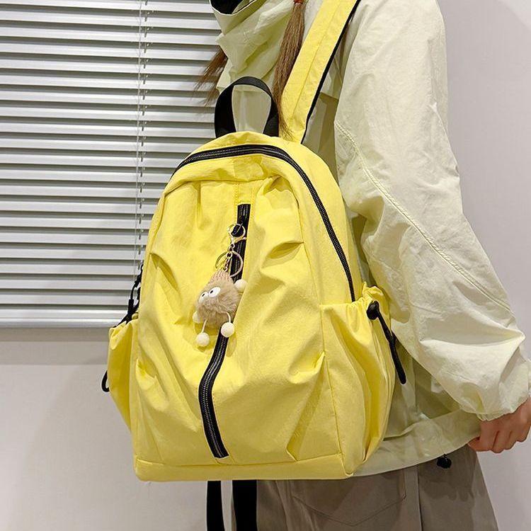 Schoolbag Large Capacity Backpack Casual Versatile Junior High School Student College Student Female School Bag Parent-Child Backpack Air Cushion