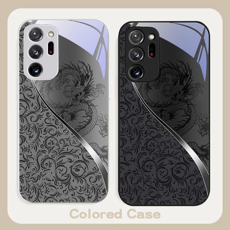 Drachen Totem Rose Lila Für Samsung A01 A02 03 Core 04 05 06 10 12 13 14 5G 15 16 M02 12 Note 8 9 10 20 Glas Ultra Handyhülle