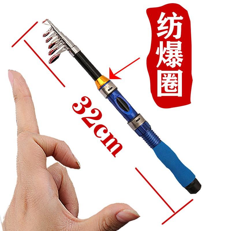Compact Telescopic Spinning Rod Set Shore Fishing 4-Section Portable Saltwater With Reel Accessories