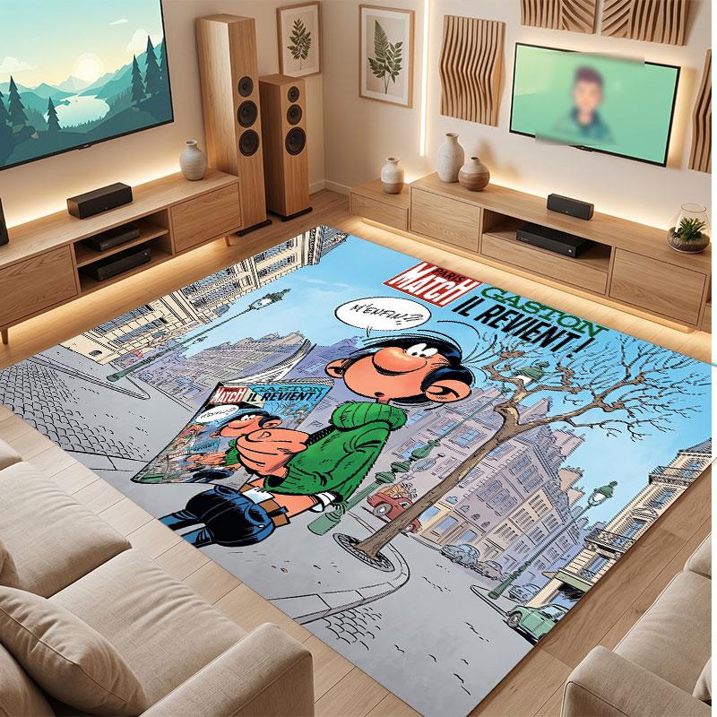 Gaston Lagaffe Rug Soft Thick Non Slip Floor Carpet for Bedroom Living Room Home Decor