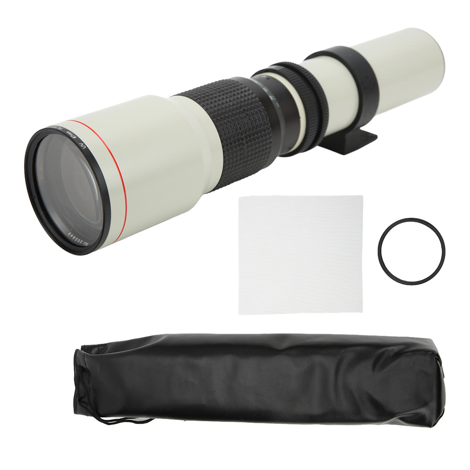 

High Power 500mm F8F32 Manual Telephoto Lens with UV Lens Filter for Bird Watching Hunting Sports Games
