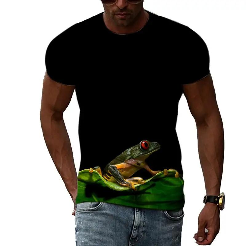 Funny Frog T-Shirts Animal 3D Print Streetwear Girl And Boy Fashion Oversized Short Sleeve T Shirt Kids Tees Tops Children's Clothing