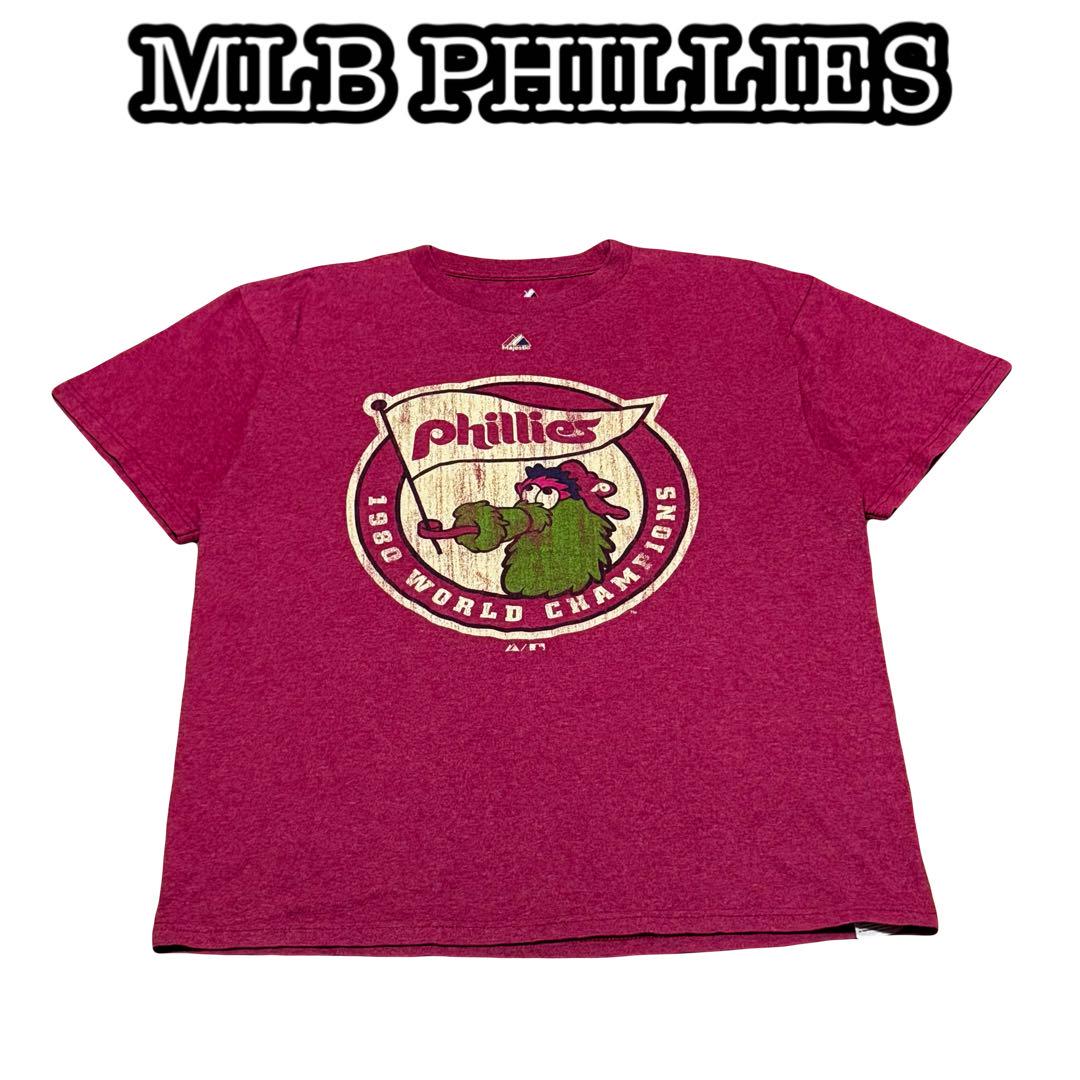 

[USED] Phillies Vintage T-Shirt MLB USA American Print Red