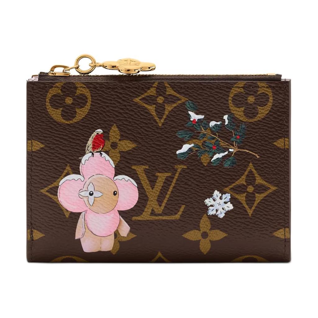 Louis Vuitton Lisa Mascot Zipper Design Coated Canvas Wallet Women Wallet Brown M15334