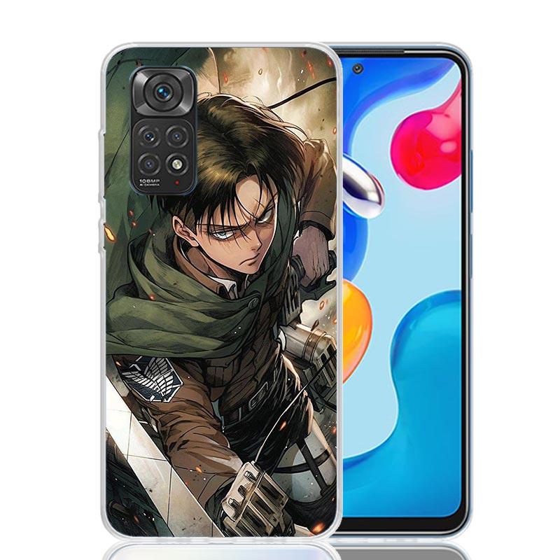 A-Attack On T-Titan Levi Phone Case For Xiaomi Redmi Note 15 14 13 12S 12 Pro Plus 11S 11E 11 11T 10S 10 Art Soft Pattern Cover