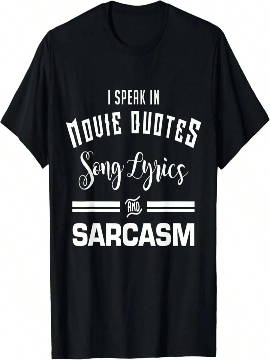I Speak In Movie Quotes Tee T-Shirt S разноцветный