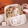 New High-end Cosmetic Bags Waterproof Large Capacity Compartmentalized Storage Bags Portable Magnetic Clasp Can Hung Travel Bags