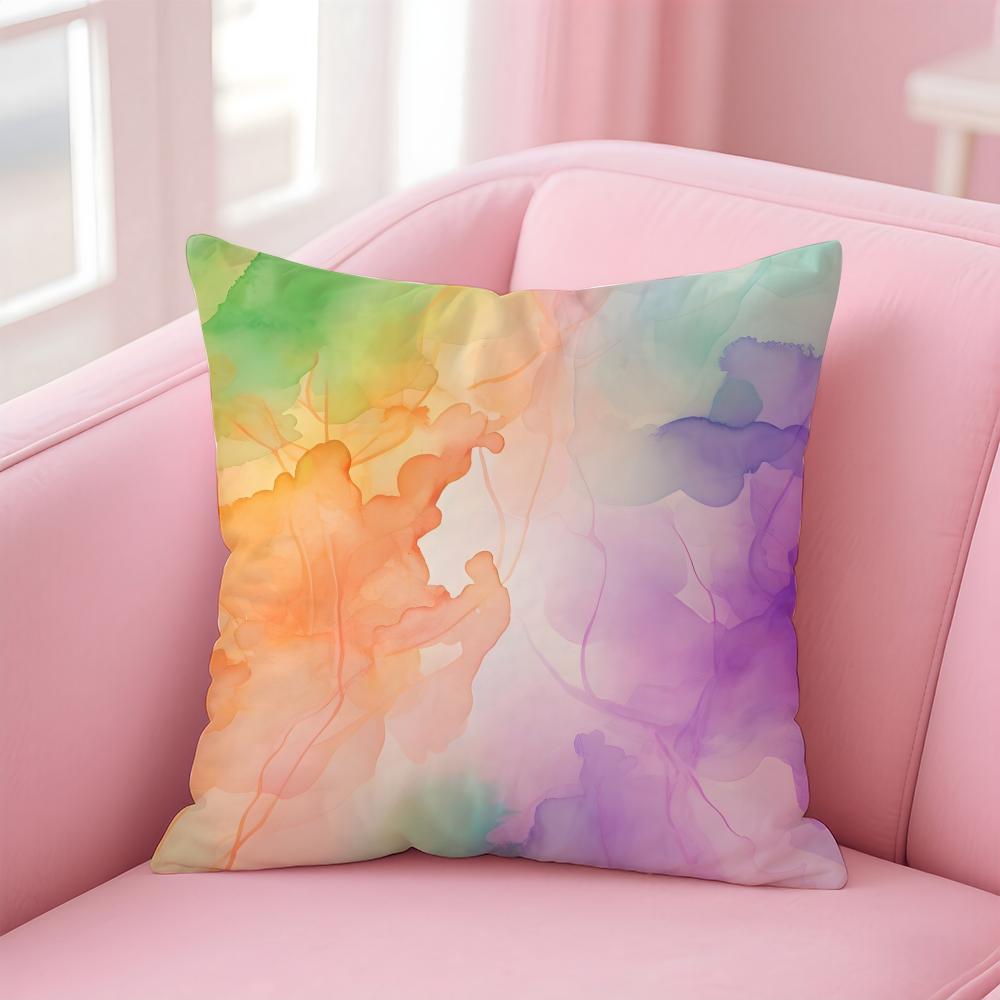 Pure color blending Cushion Cover Comfortable Reversible Pillow Cover Ideal for Car Sofa Bedroom Beyond