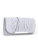 Women's Pleated Crossbody Clutch Bag with Round Bottom and High-Quality Stitching