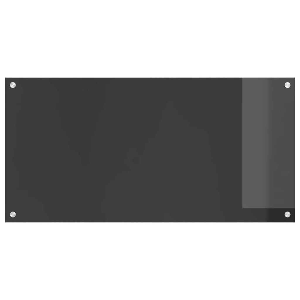 Kitchen Backsplash Dark Gray 100 x 50 cm Tempered Glass