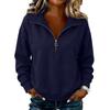 Women's Fashion Zip Up Long Sleeve Neck Sweatshirt
