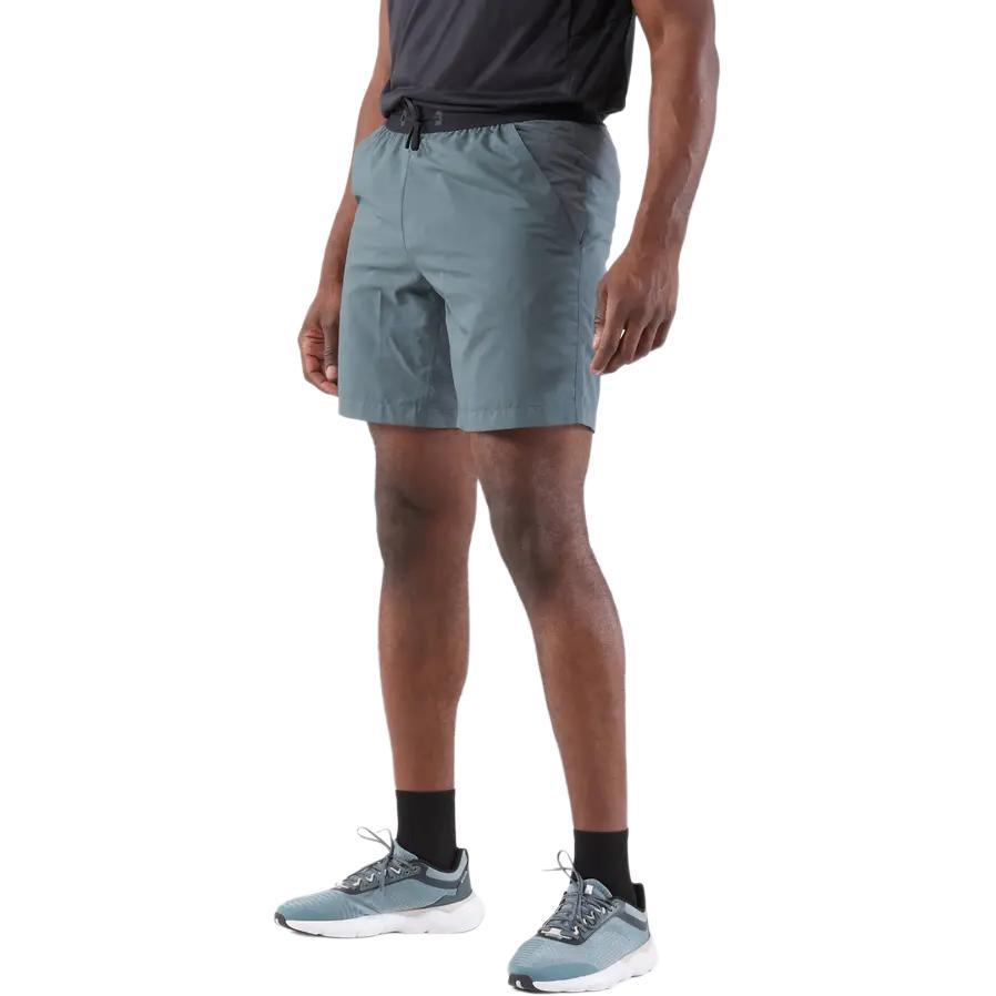 

DECATHLON KIPRUN Lace-up Solid Color Quick Dry Sports Shorts Men s Dark Grey Green L