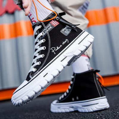 2025 Neue Herren-Sneaker Atmungsaktive High-Top-Canvas-Schuhe für Herren Koreanische Version Mode Herren-Freizeitschuhe Plateau-Tennisschuhe