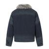 American Vintage Napoleon Collar Denim Padded Jacket Loose Fit Warm Winter Coat Unisex