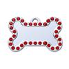 Custom Dog & Cat Name Tags with Bling-bling Rhinestone Bone Shape Colorful Decoration Alloy Material Sublimation ID Engraving