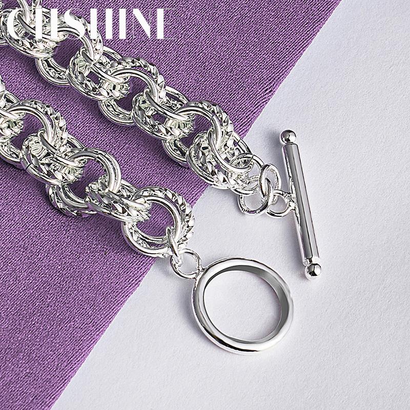 CHSHINE Charm Cercle en Argent Sterling 925 Joli Bracelet Pour Femmes Mode Bijoux de Haute Qualité