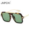 New Square Women Sunglasses Fashion Shades UV400 Retro Trending Leopard Green Gradient Men Sun Glasses