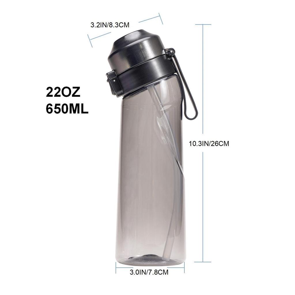 Borraccia in Tritan Profumata con Anello alla Frutta, 0 Calorie e Senza Zuccheri, 650ml - Tazza Sportiva Perfetta