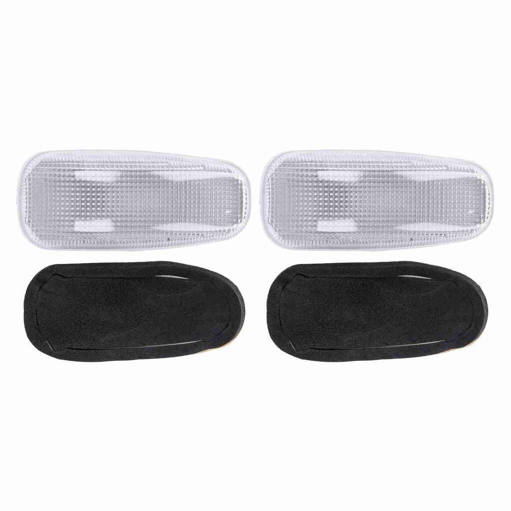 2PCS Side Turn Signal Light Lens with Gaskets Replacement for DODGE SPRINTER 2500 3500 2003‑2006White