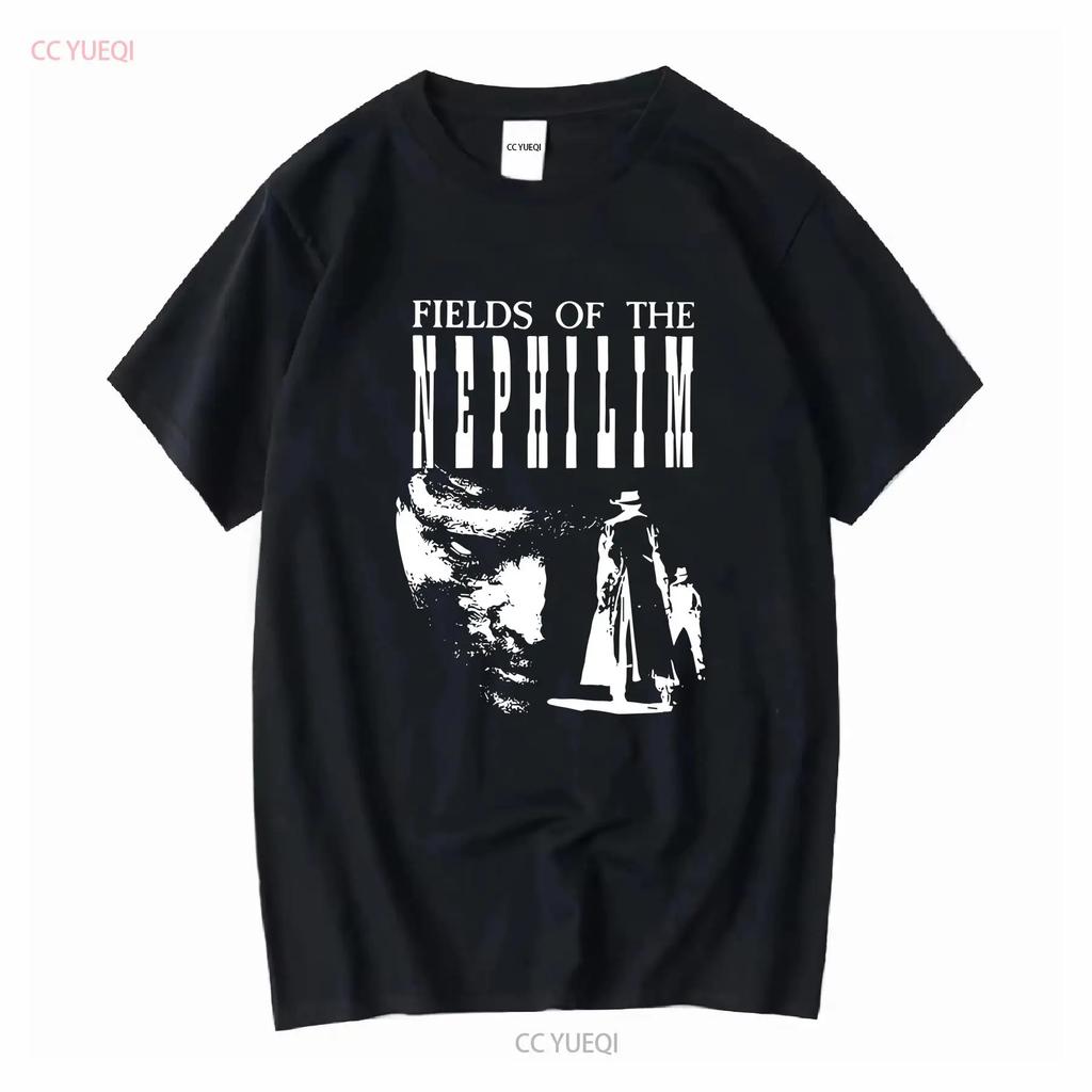 Fields of the Nephilim Black Cotton T Shirt Up To 5XL 5 Styles Long or Short Sleeves Vintage Washed Top For Everyday Wear