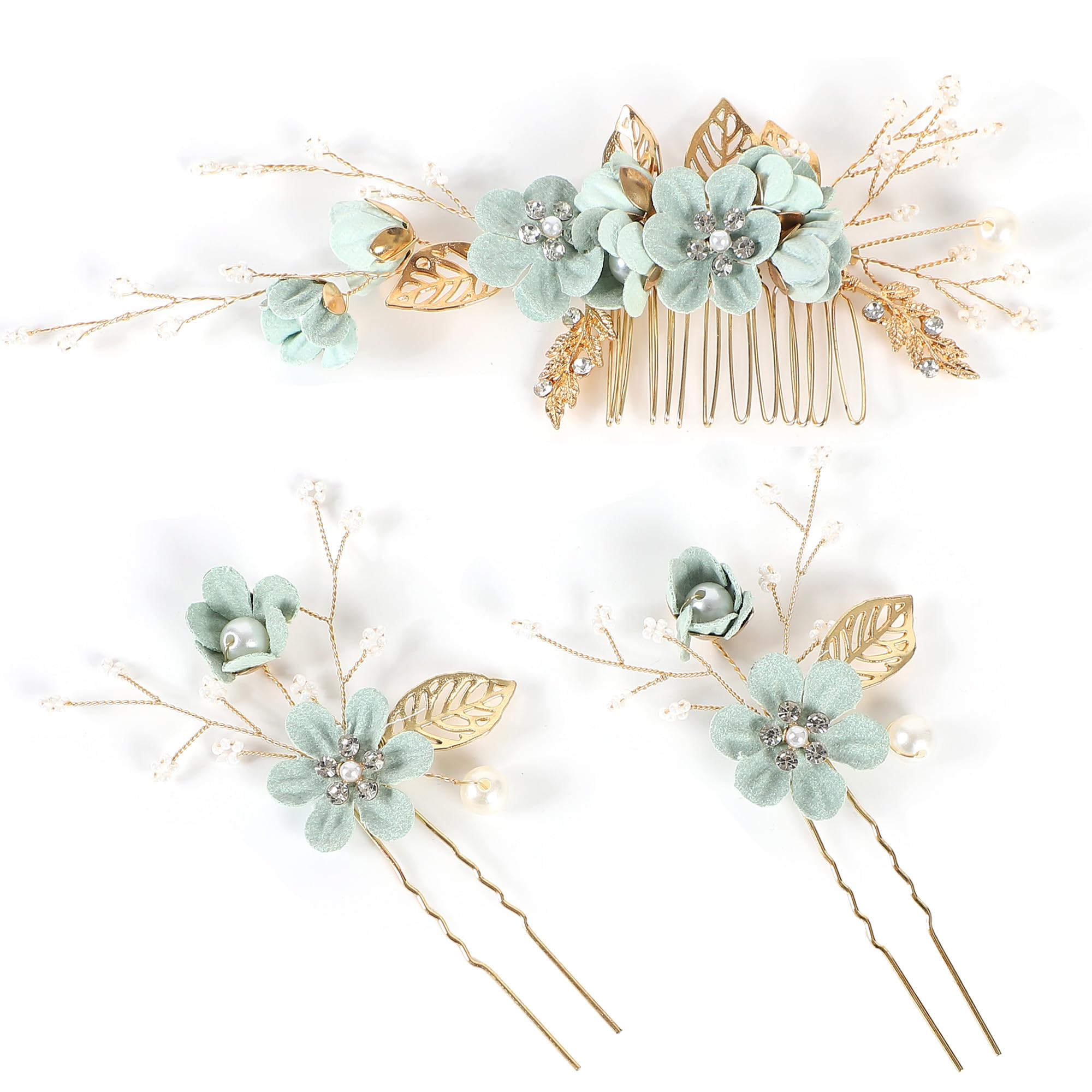 

[REOTTI] Hair Accessory, Wedding Hairpin, Gold U-pin, Pearl Flower, for Special Occasions, Traditional Japanese Attire, Shichi-Go-San, Graduation,