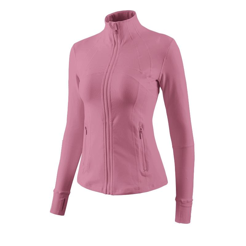 Yoga Clothes Top Women's Spring Stand-up Collar Sports Cycling Long-sleeved Jacket Slimming High-end Pilates Fitness Clothes