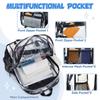 Large Transparent PVC Backpack Water Resistant Clear School Bag for Stadium Gym Work and Travel