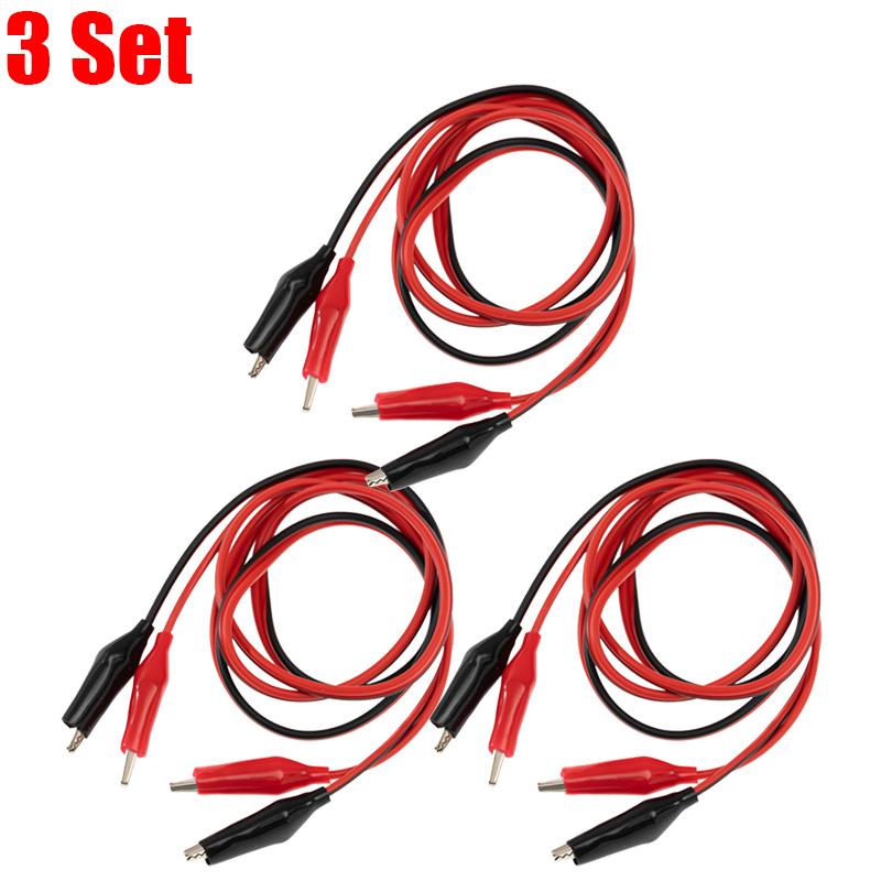 Double-Ended Alligator Clip Electrical Insulated Test Leads Jumper Wires with Crocodile Clamps for Circuit Connection Testing