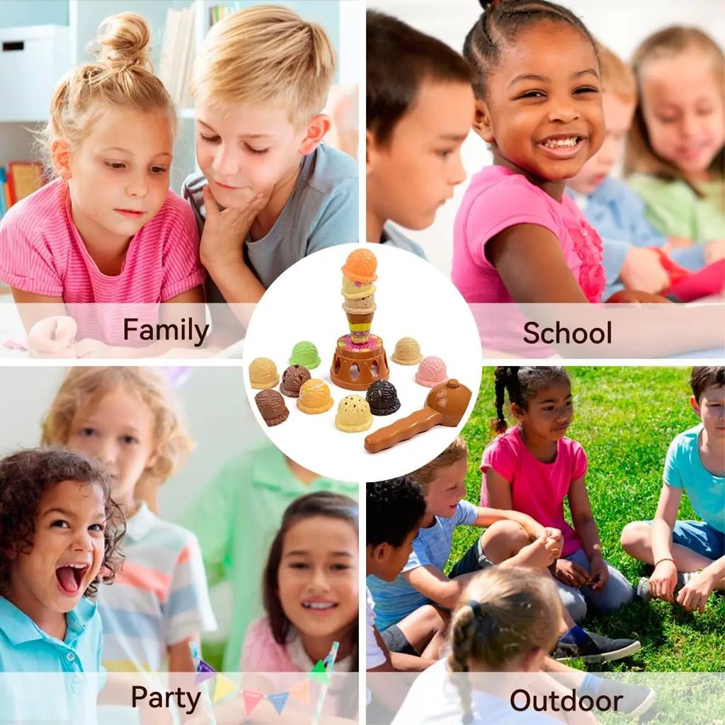 20Pieces Ice Cream Play Set with Two Scoops for Toddlers 3-5, Montessori Pretend Play Toys, Preschool Learning Activities,gift