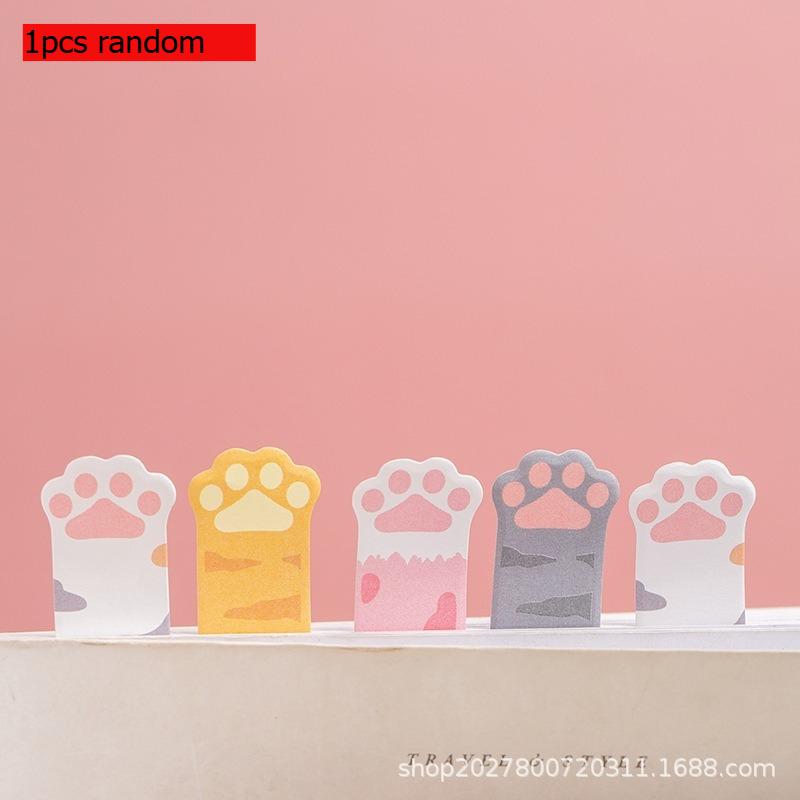 Office School Supplies Gift Cute Cat Claw Note N Times Sticker Writable Memo Pad Sticker Hand Account Wholesale Tearable Kawai