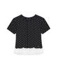 Nigaennikol Dots Lace Half Top_Black