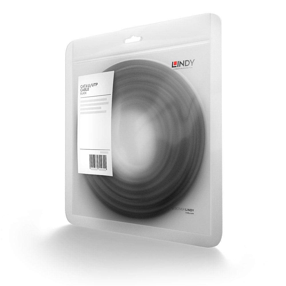 LINDY 20m Network Black Cat.6 U/UTP Cable, (Part Number 48084)