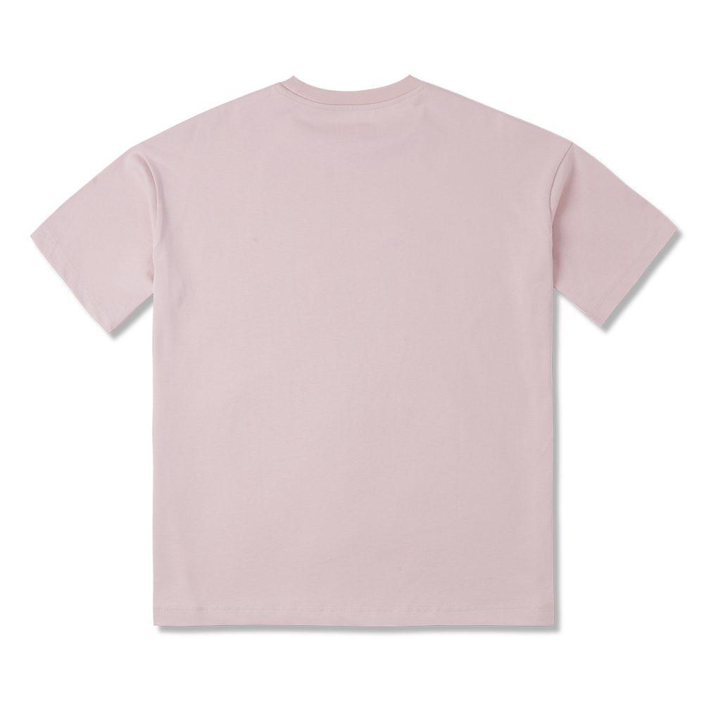 Converse T Shirts Women's Pink Crew Neck Moderate Straight Fit 10025885-A02