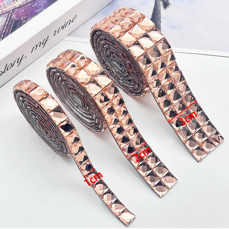 Self-Adhesive Rhinestone Tape: DIY Craft Stickers for Clothing, Shoes, Bags, and Wall Decorations.