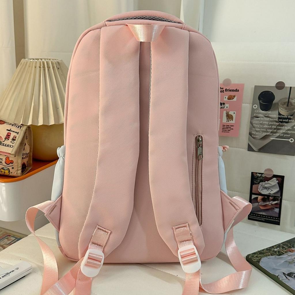 Schoolbag New Japanese Girl Bear Polka Dot Backpack High Value Small Fresh Primary and Secondary School Student Schoolbag Lightweight Backpack