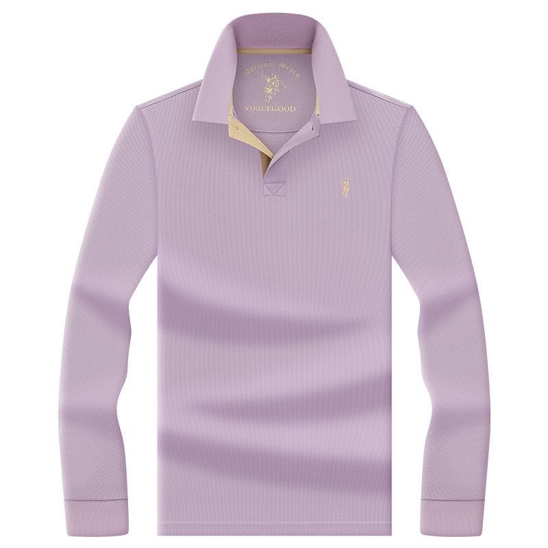 STORN Langarm-Poloshirt für Herren Herbstmode Neues luxuriöses Pony Paul Stickerei Oberteil Golf-T-Shirt