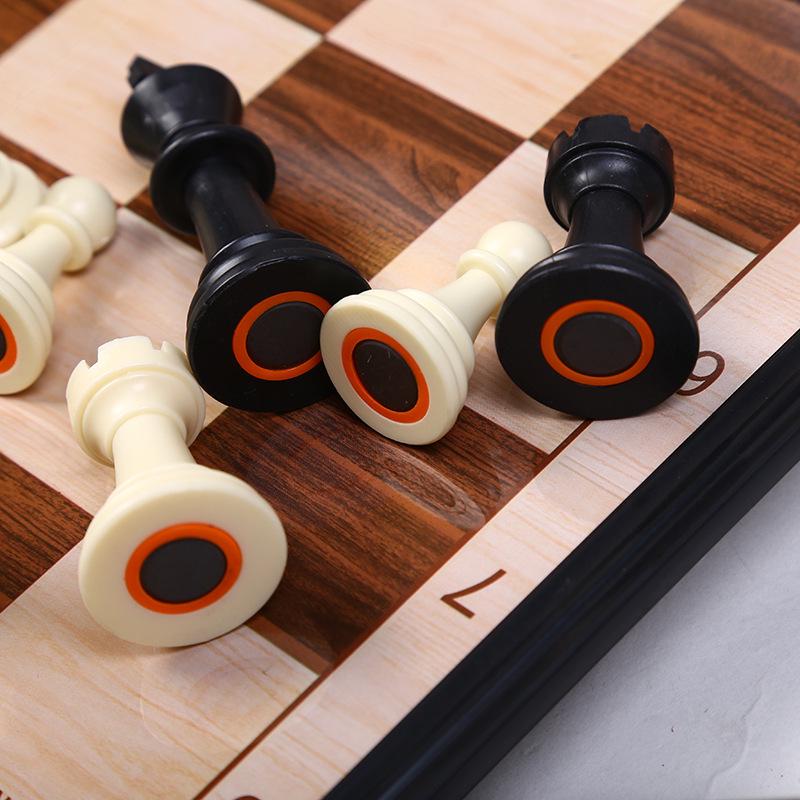 Portable Foldable 2-in-1 Chess & Checkers Set for Students