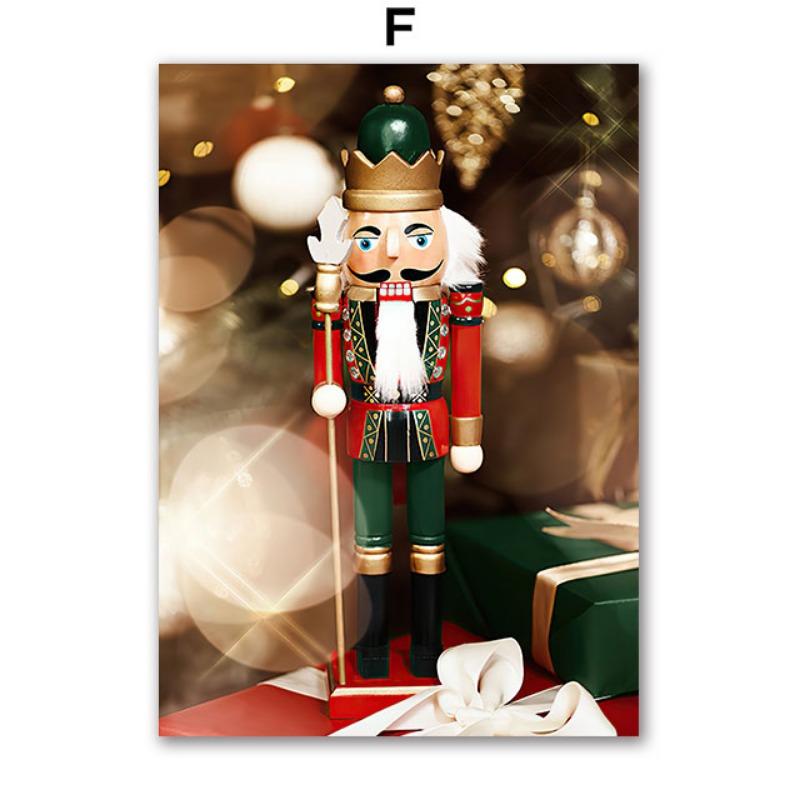 Santa Claus Christmas Tree Car Socks Gift Wall Art Canvas Painting Posters And Prints Wall Pictures For Living Room Home Decor