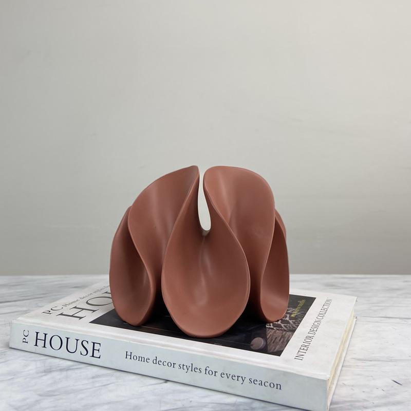 

Современная простая текстурированная цветочная посуда с красным волнистым узором, комнатная утварь, гостиная, кабинет, модное украшение в Милане