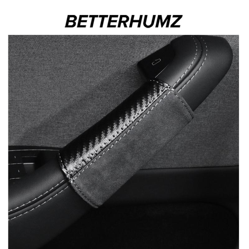 Made of Alcantara Betterhumz For Tesla Model 3 S Model Y Juniper 2025- Door Handles Armrest Pull Cover Car Interior Accessories