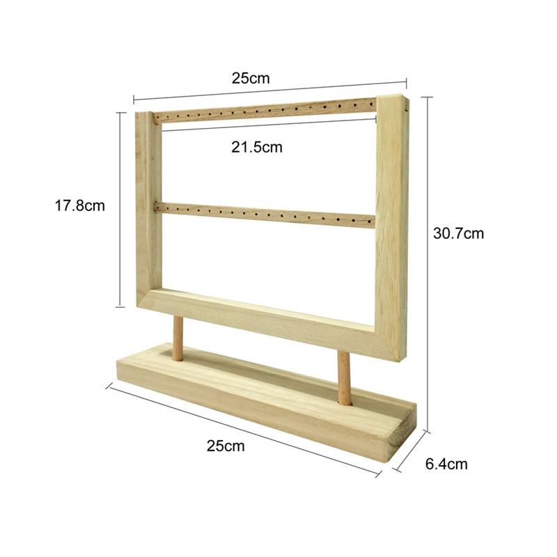 Solid Wood Multi-layer Jewelry Display Stand Earring Rack Earring Piece Matching Display Stand Simple Jewelry Storage Prop
