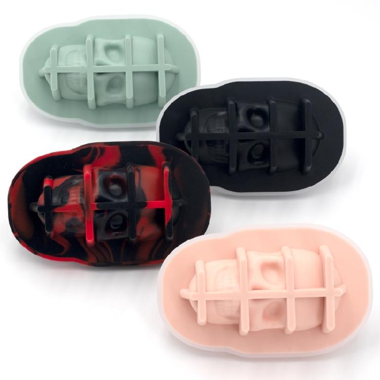 Innovative 3D Schädelkopf Form Eiswürfelform Lebensmittelqualität Silikonform für Einzigartige Getränkepräsentation Küchenwerkzeug