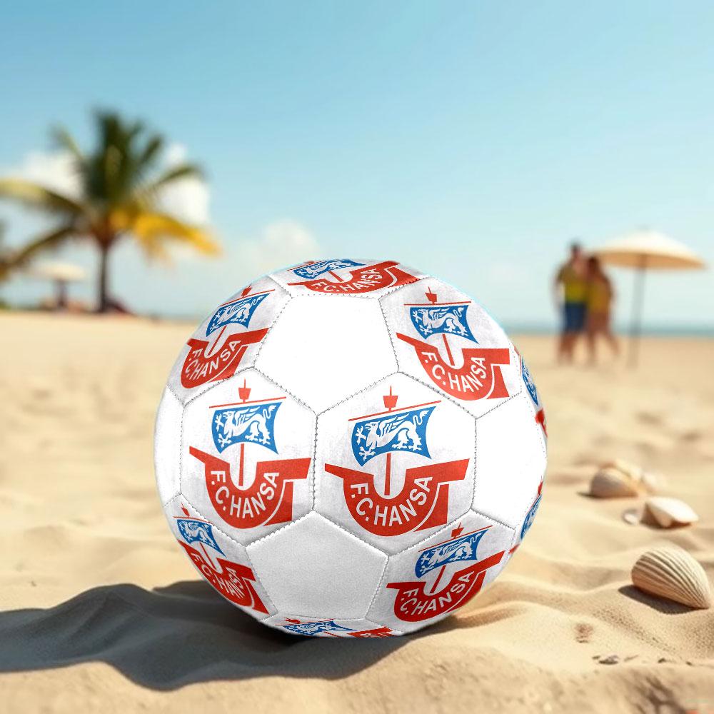 FC Hansa Rostock Größe 5 Fußball, Maschinengenähtes PVC, Langlebig & Hoher Rückprall, Für Alle Altersgruppen Geeignet, Fanartikel, Spiele & Außenbereich.