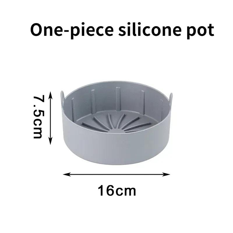 New Silicone Pot Multifunctional Air Fryers Accessories Bread Fried Chicken Pizza Basket Baking Tray Non Stick Baking Bakefor