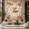 Wolf Fox (90) Theme Personalized Tapestry Custom Name Text Wall Hanging Tapestry Home Background Decoration