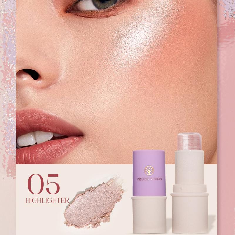 YOUNG VISION Multi-Purpose Makeup Stick 6 Colours Highlighter & Contour Balm Rouge & Matte Blush Stick Set