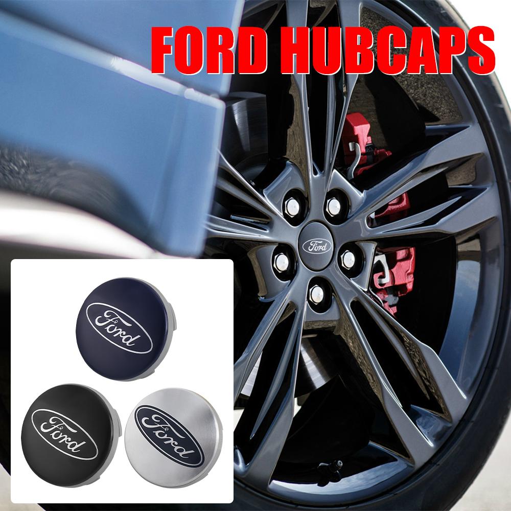 LLC3 4PCS Car Wheel Center Cap Rim Cover Emblem for Ford Tierra Mondeo ST Fusion mk7 3 Mustang S-Max Territory Shelby Decor Accessory